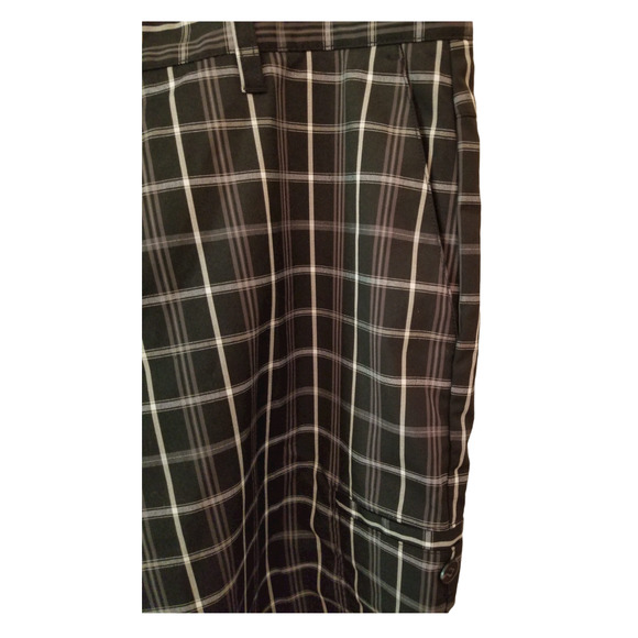 Adidas Shorts‎ Plaid Black White Men's Size 38 Inseam 11 in - Picture 6 of 8